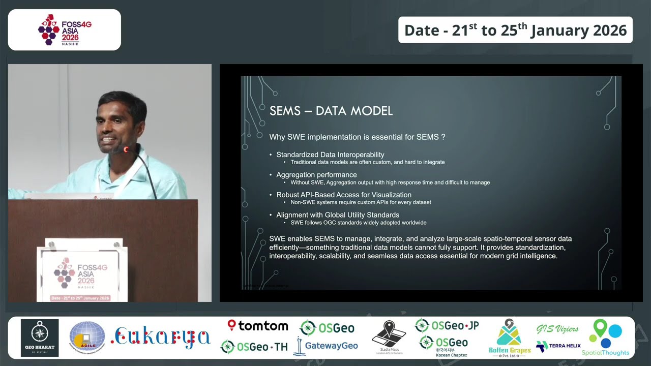 FOSS4G Asia 2026 | SEMS Data Model:A Standards-Based Framework for Cross-Utility Geospatial Big Data
