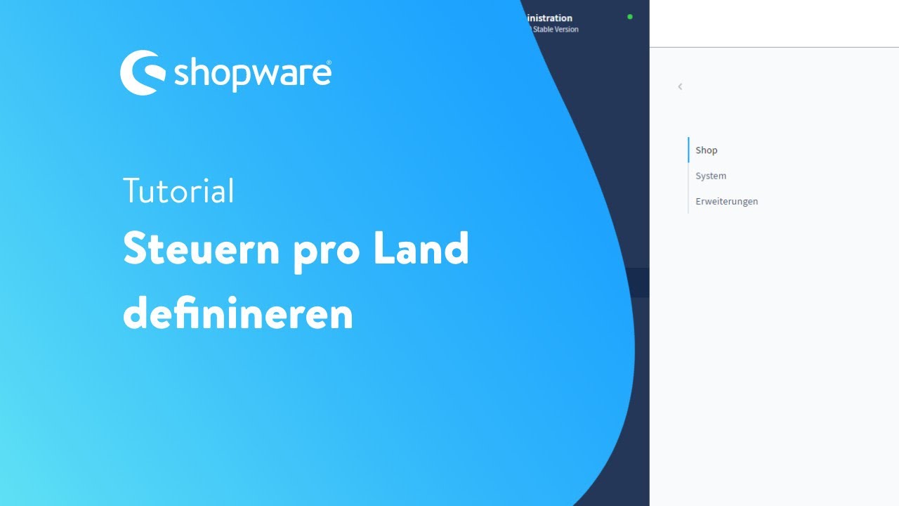 Steuern pro Land definieren (Shopware 6 Tutorial)