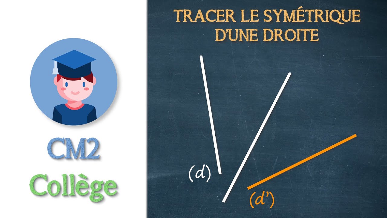 Tracer le symétrique d'une droite (symétrie axiale) - CM2 Collège - Petits Savants
