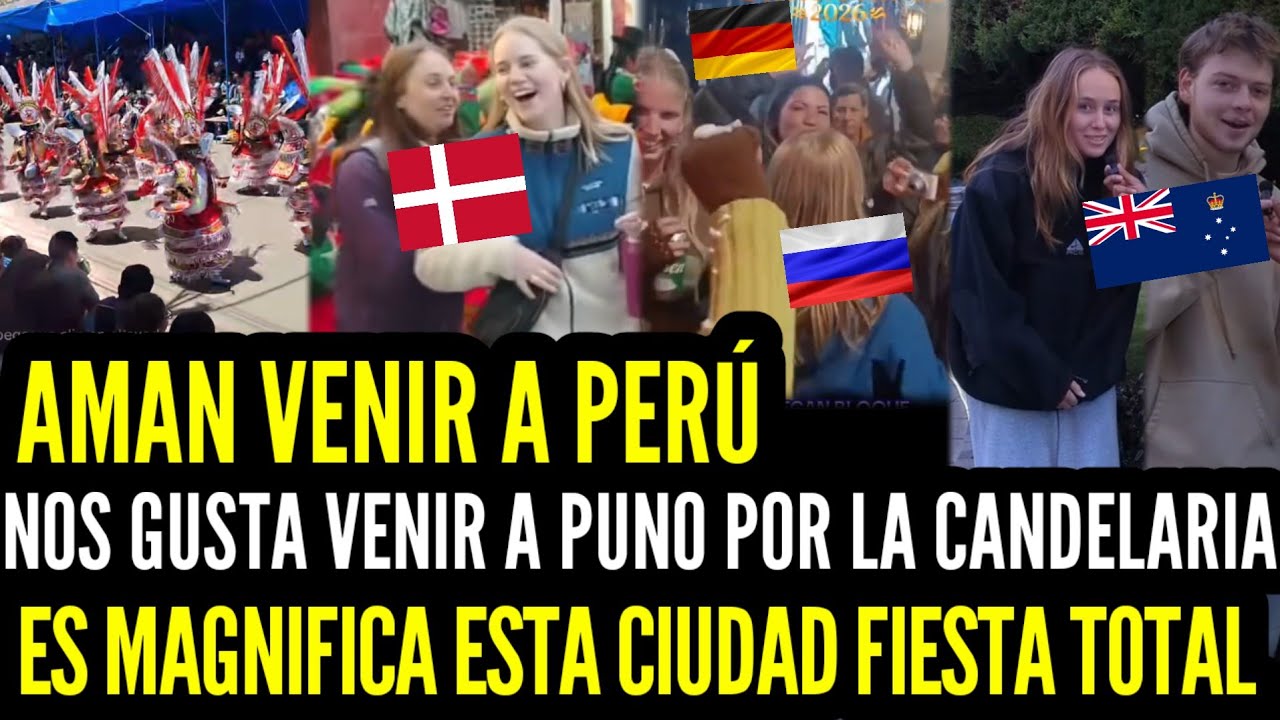¡DESBORDE TOTAL! 🌍 EUROPEOS Y AUSTRALIANOS AMAN la CANDELARIA de PERÚ