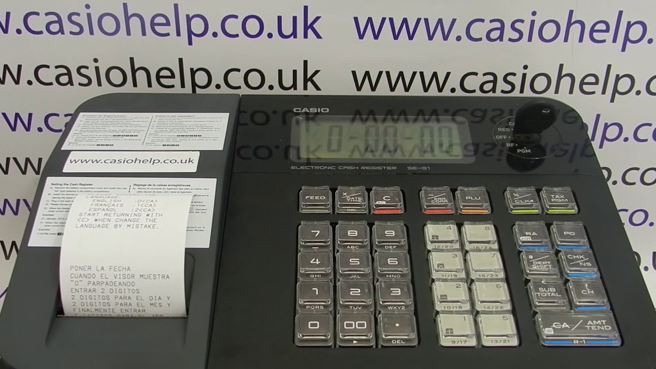 Как выполнить сброс настроек кассового аппарата Casio PCR-T273 к заводским настройкам