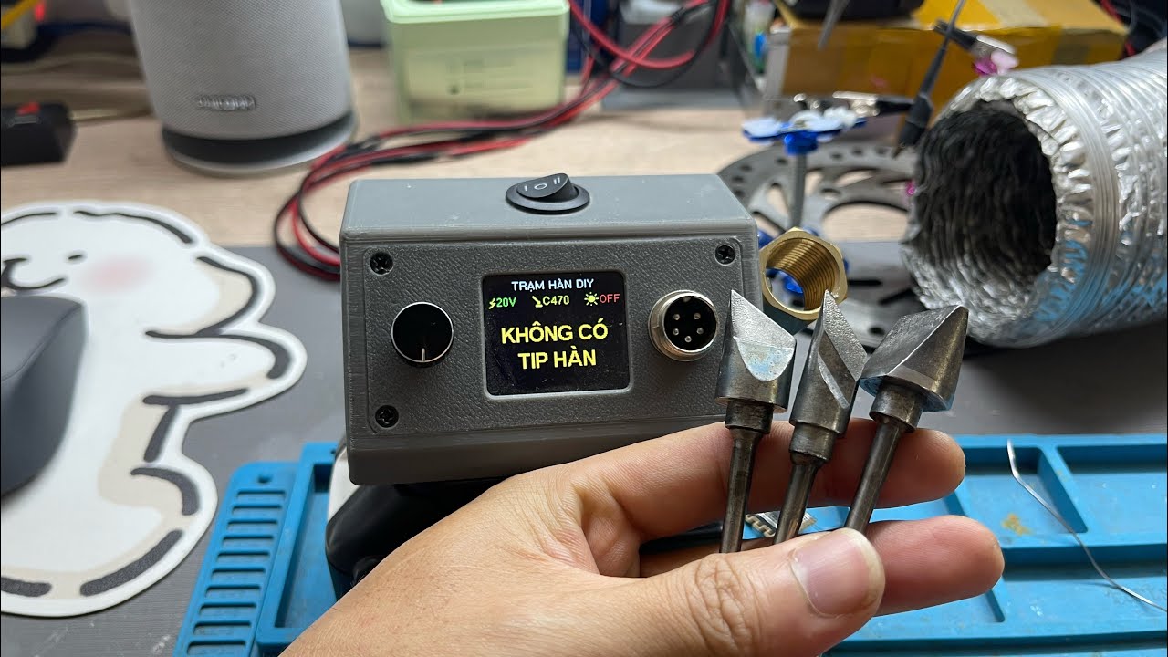 Test trạm hàn V4 với mũi c470, trạm hàn đa năng mũi c470 công suất lớn chuyên pin