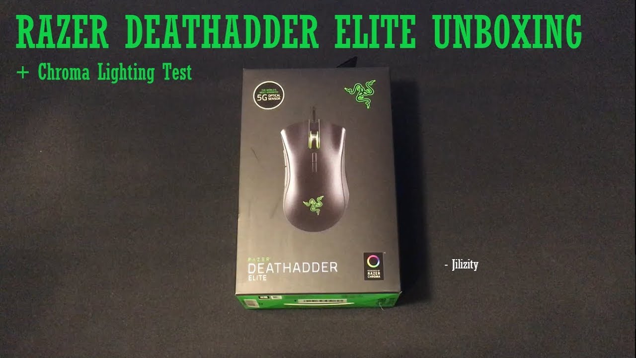 RAZER DEATHADDER ELITE UNBOXING + Lighting Test