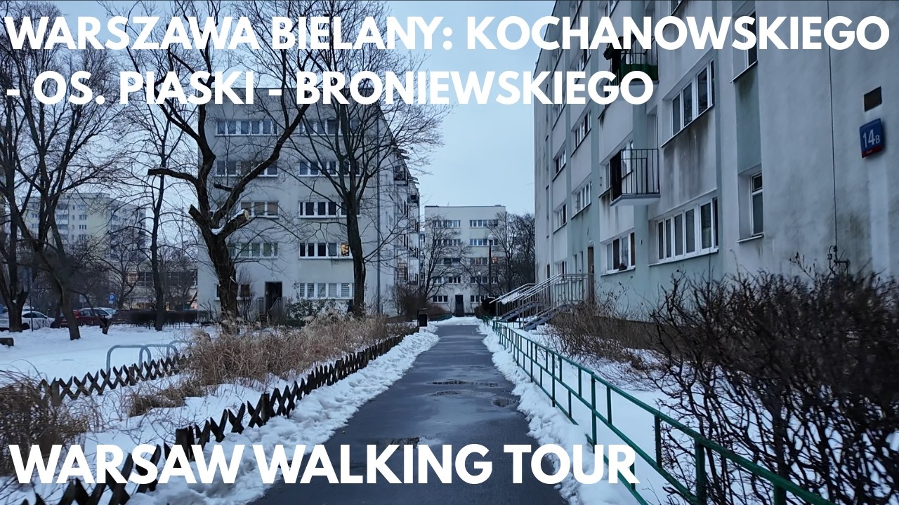 WARSZAWA BIELANY - Kochanowskiego - Os. Piaski - Broniewskiego - 10 II 26 - Warsaw Walking Tour