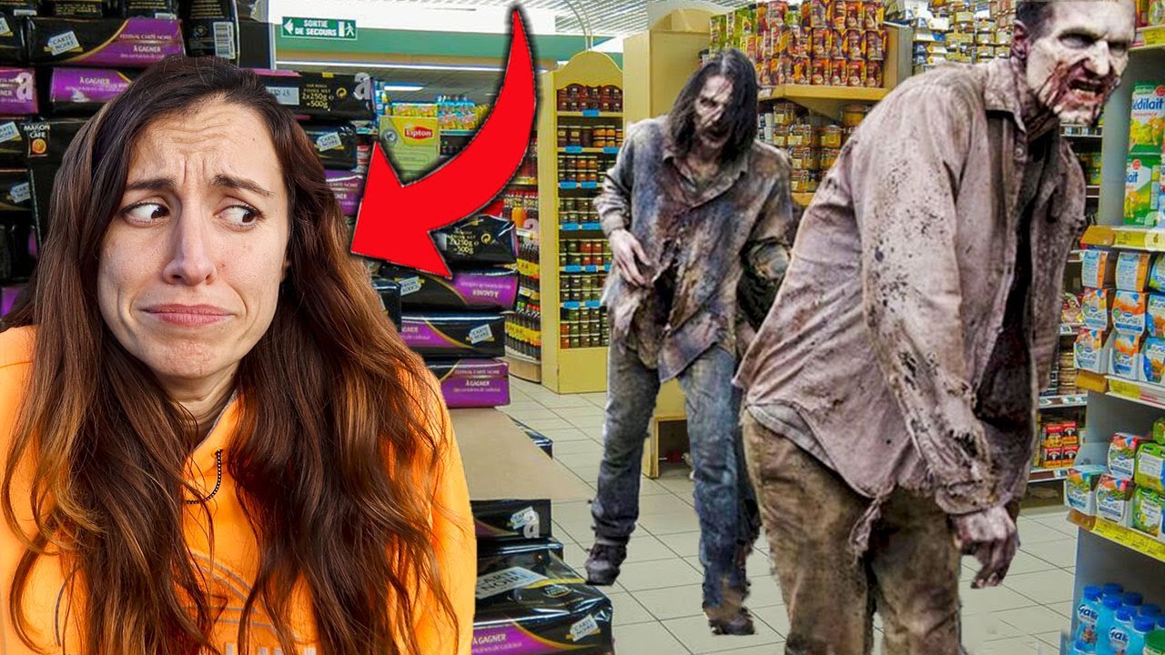 LOS ZOMBIES ME ACORRALAN EN EL SUPERMERCADO!!