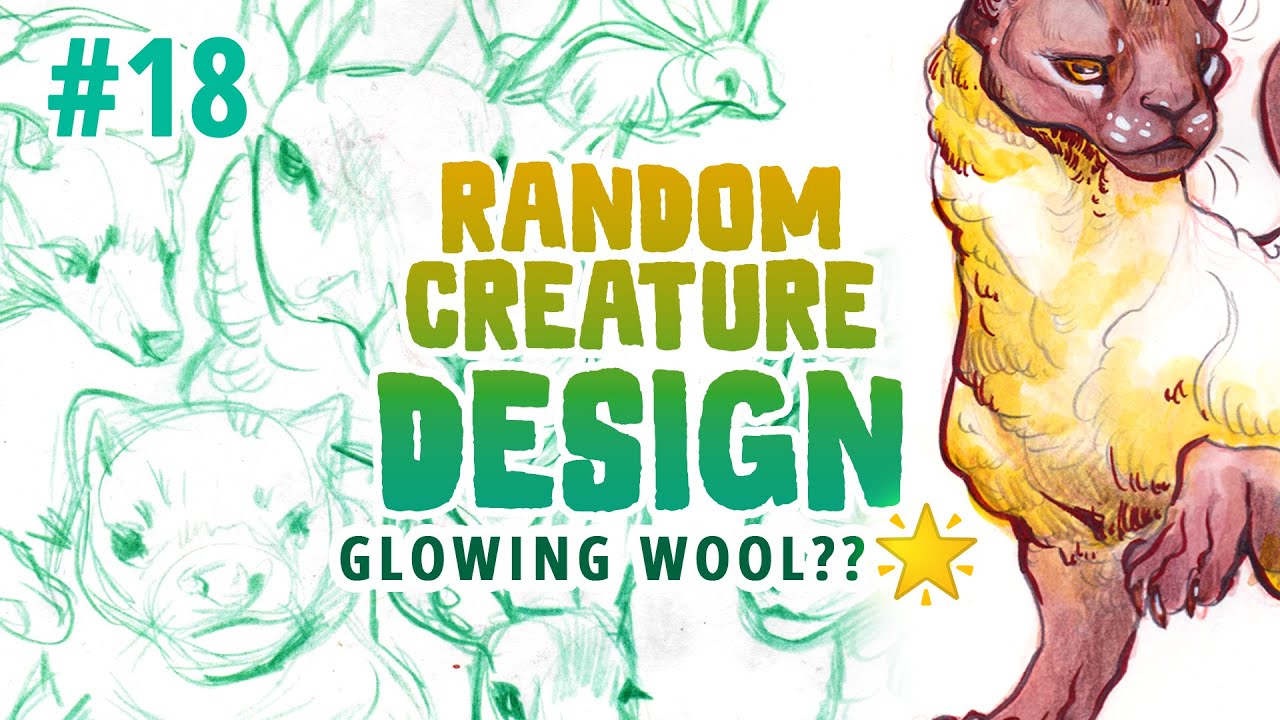A Glowing Woolly Slinky! RANDOM CREATURE DESIGN #18