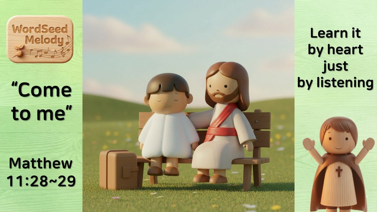 🌐No5 Matthew 28:19~20 Bible Song (3 Times Loop) | 마태복음 28:19~20 영어 말씀암송송