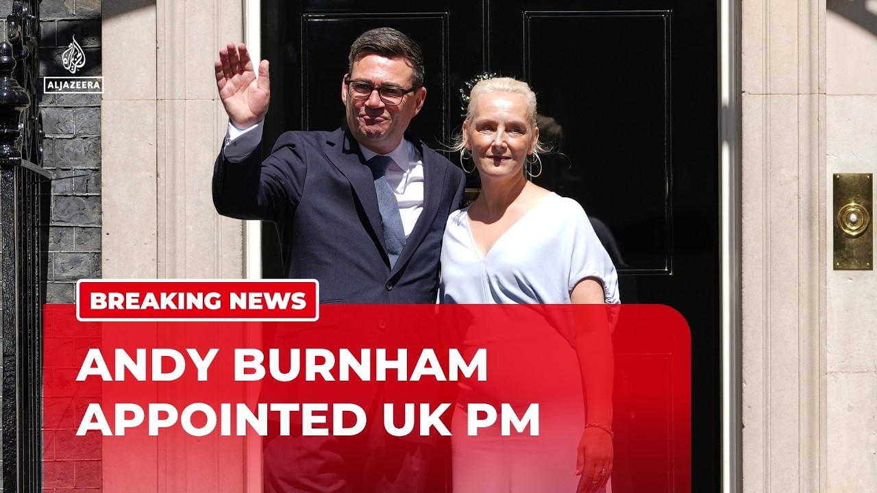 Andy Burnham appointed UK PM, delivers first speech at 10 Downing St