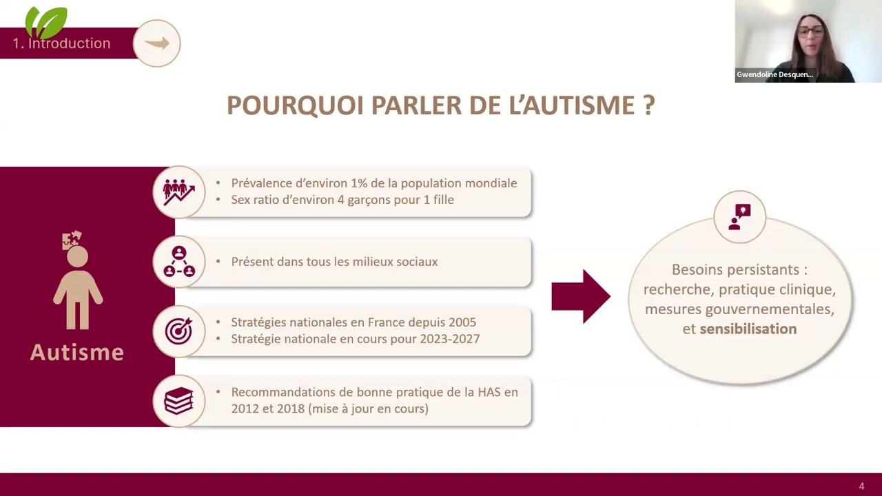 Webinaire LISA - L’autisme chez l’enfant et l’adolescent, Gwendoline Desquenne-Godfrey