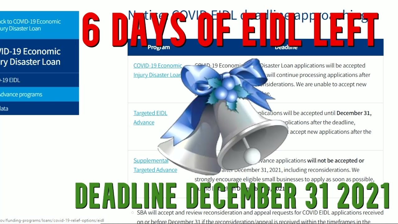 🎄6 Days EIDL Left 💲15000 + Your Loan Submit SBA 💲10000 Targeted 💲5000 Supplemental by Deadline 12/31