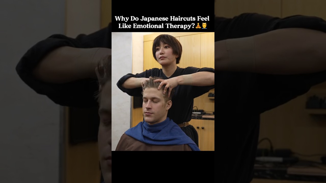 Why Japanese Barbershops Feel Like Therapy | ASMR Haircut #asmr #barbershop #asmrvideo
