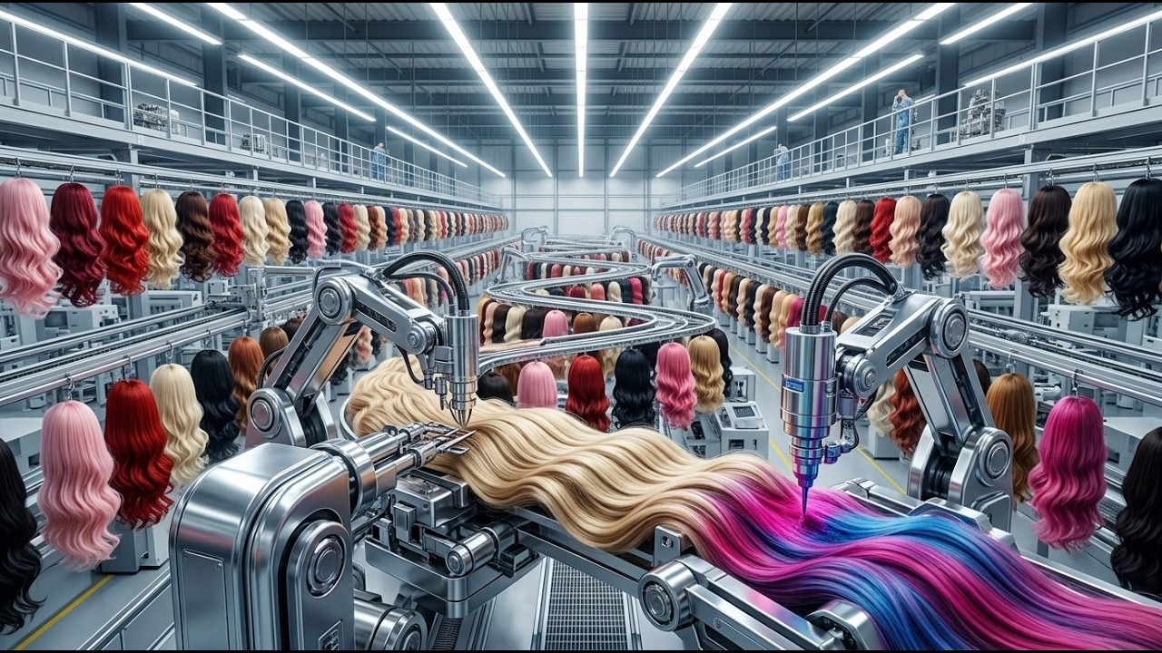 Inside a Hair Wig Factory How They Make Wigs Full Productions in USA FACTORY