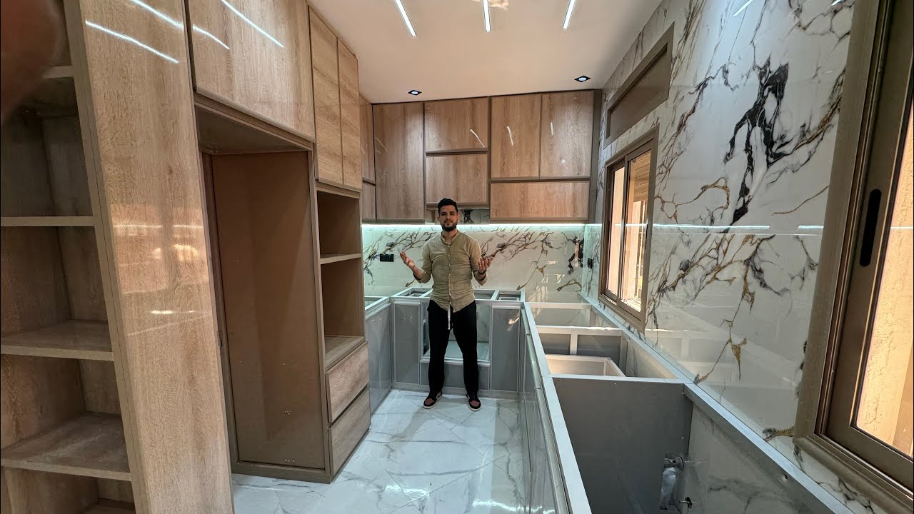 مطبخ ملكي باللون خشبي رائع 🥰❤️