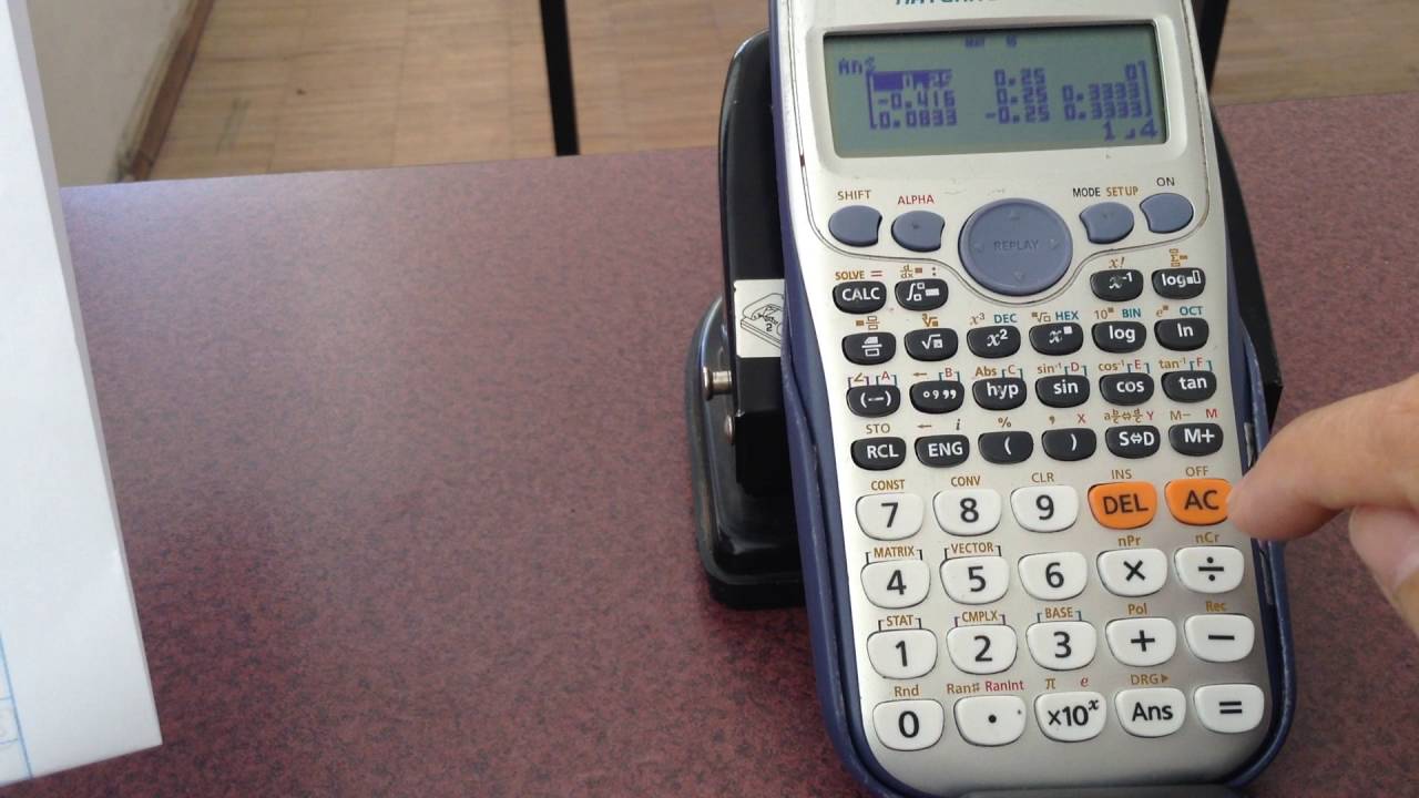 Matrices en la Casio fx-570ES PLUS