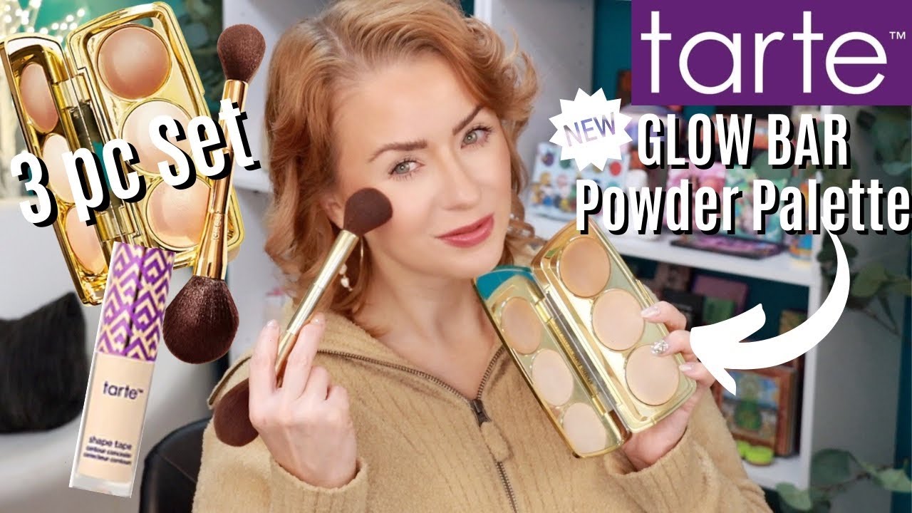 NEW TARTE Shape Tape GLOW BAR Powder Palette Review + Wear Test | Steff's Beauty Stash