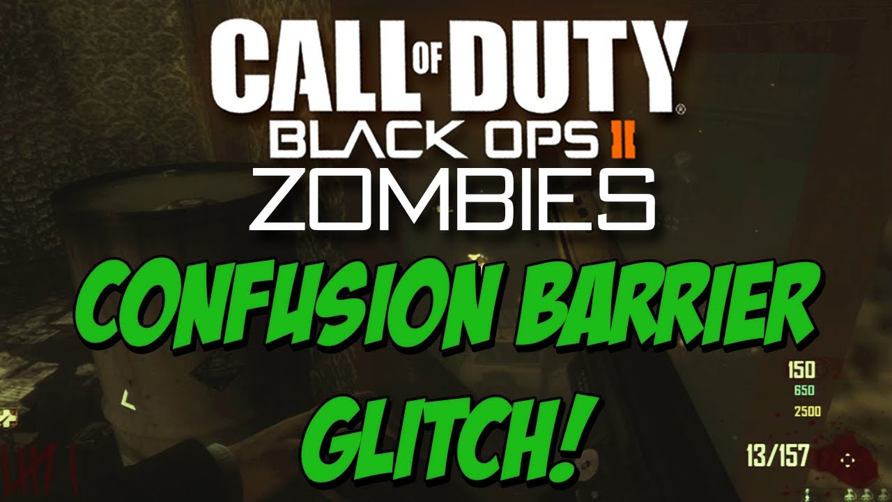 Black Ops 2 Zombies *NEW* Confusion Barrier Glitch On Town!