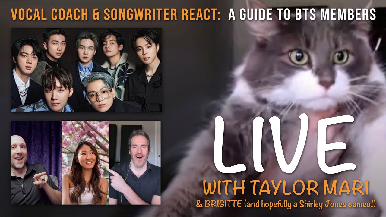 LIVE - Vocal Coach & Songwriter React to A Guide to BTS Members w/ special guest Taylor Mari