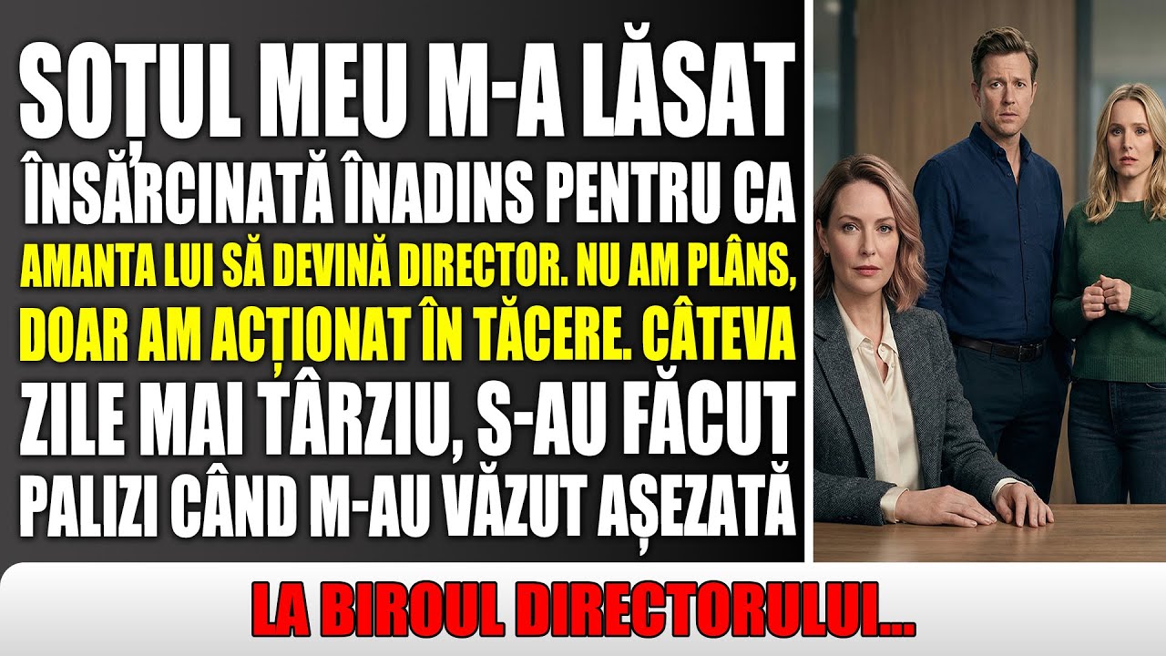 🤰Soțul m-a lăsat însărcinată ca amanta să-mi, ia postul.😡 Am făcut un singur lucru... ⁉️🤔