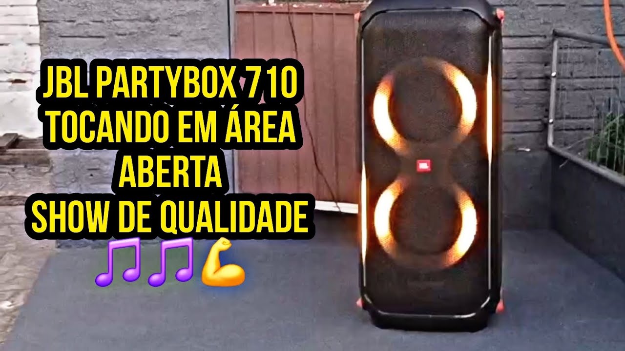 Jbl partybox 710 tocando em área aberta @jbl 
