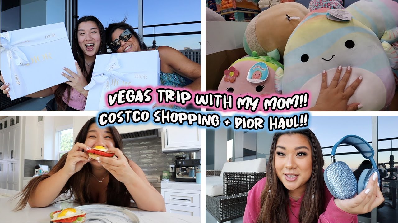 VEGAS TRIP WITH MY MOM!! costco shopping + dior haul!