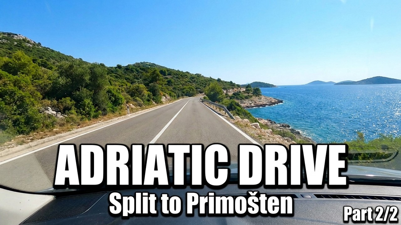 From Split to Primošten - part 1/2 - relaxing drive on Adriatic Highway