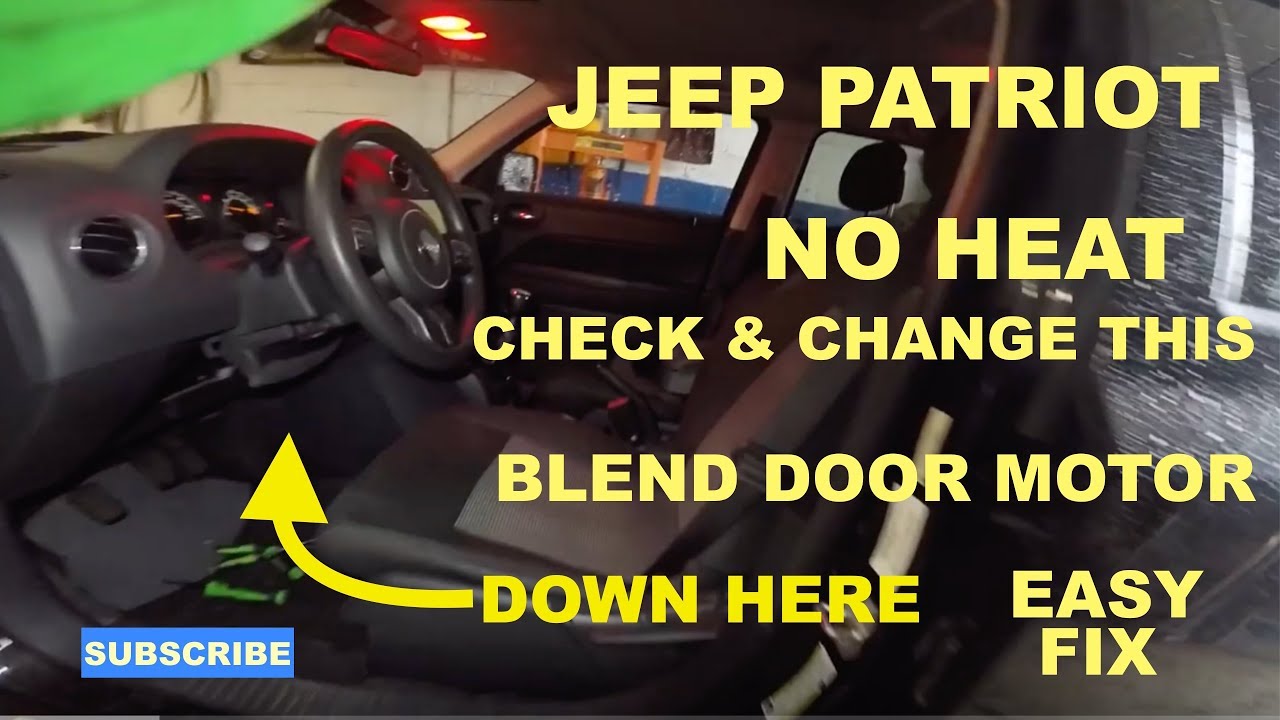 2013 Jeep Patriot Heat dont work how to replace blend door motor