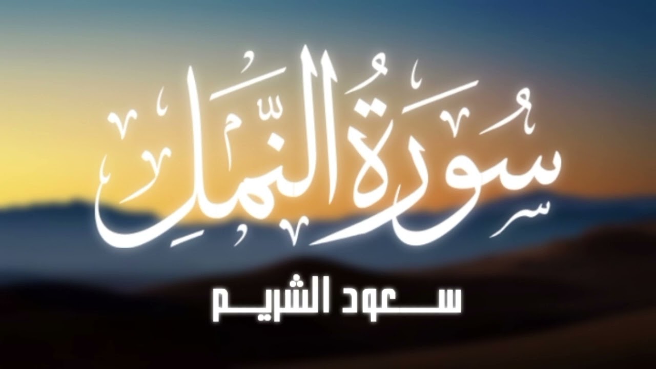 سورة النمل سعود الشريم ( بدون اعلانات )