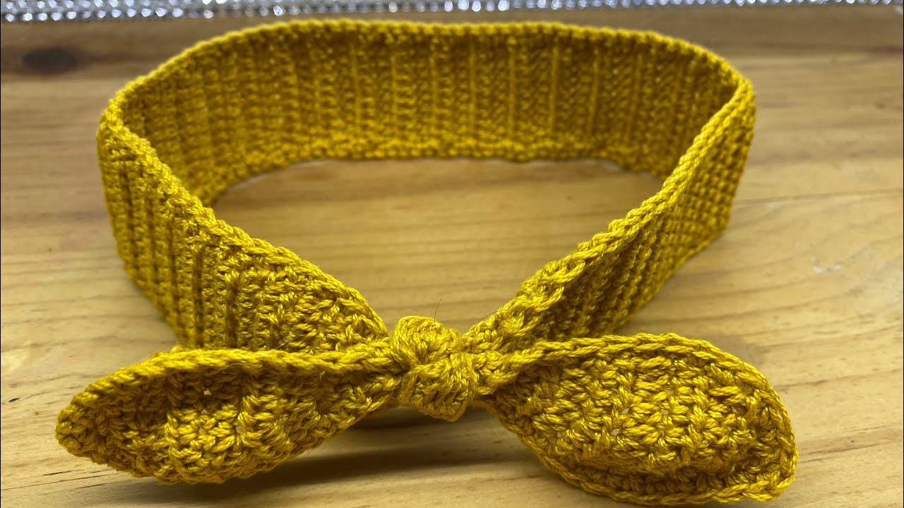 CINTA TEJIDA A CROCHET 🎀 Banda para la cabeza tejida 🎀