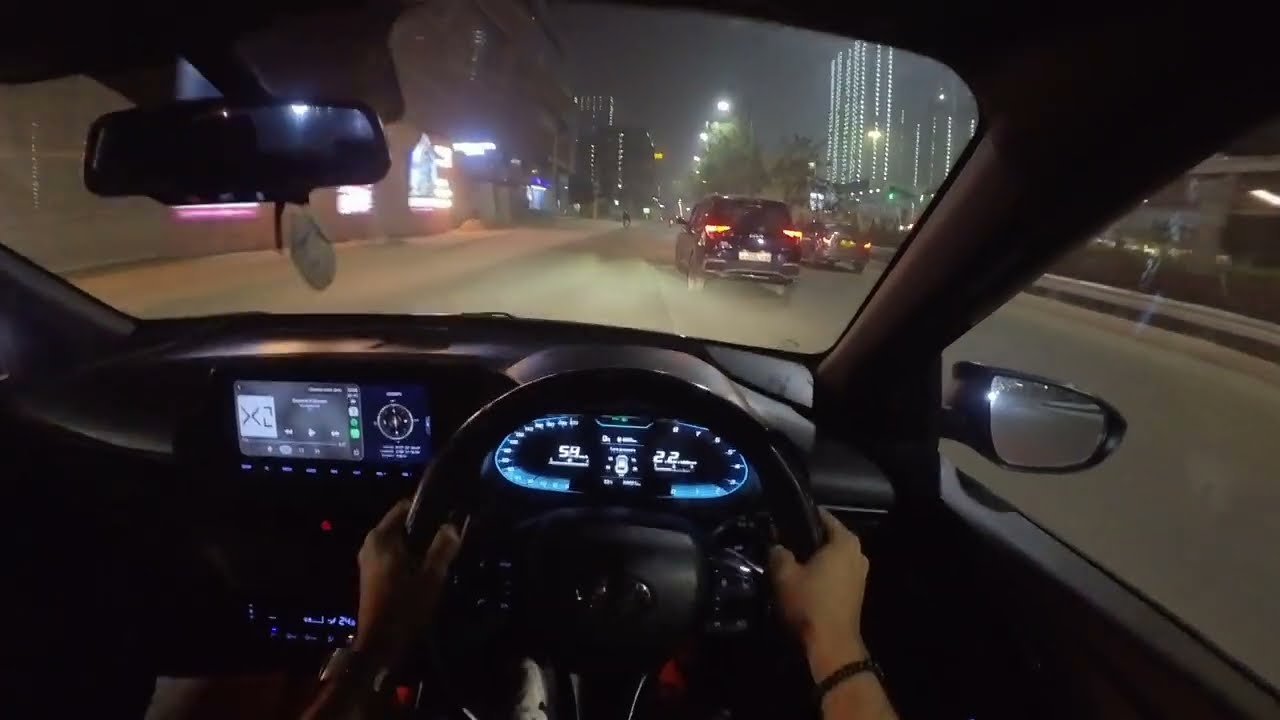 Hyundai i20 N Line Midnight Drive POV 🌃 | Hitech City, IKEA, Durgam Cheruvu, ORR Hyderabad