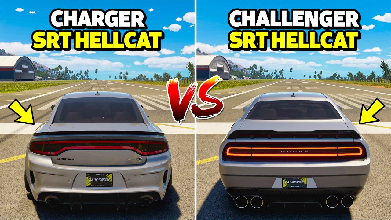 The Crew Motorfest - Dodge Charger SRT Hellcat vs. Dodge Challenger SRT Hellcat (Which is best?)