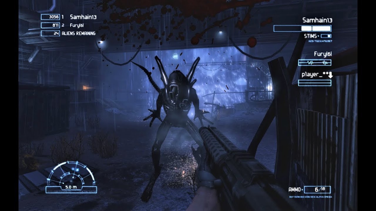 Aliens vs Predator 2010 - Survival mode - Tempest DLC Map Online Gameplay #18 (No Commentary)