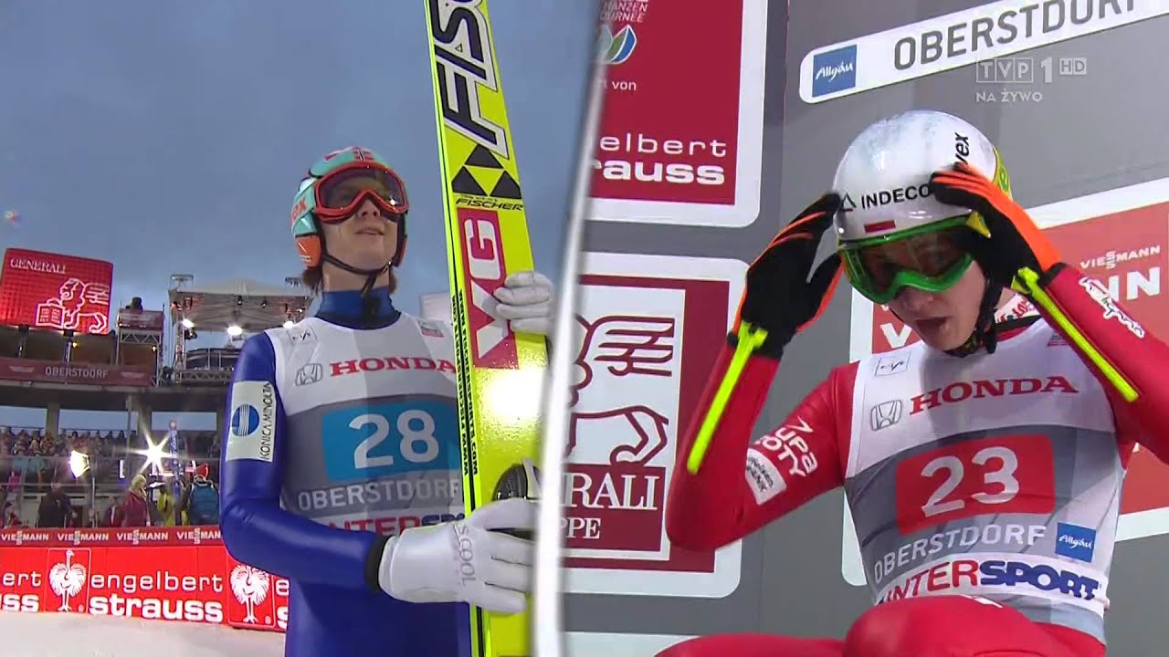 Tom Hilde (28) vs Klemens Murańka (23) - Oberstdorf 29.12.13 - SKI JUMPING WORDL CUP 13/14