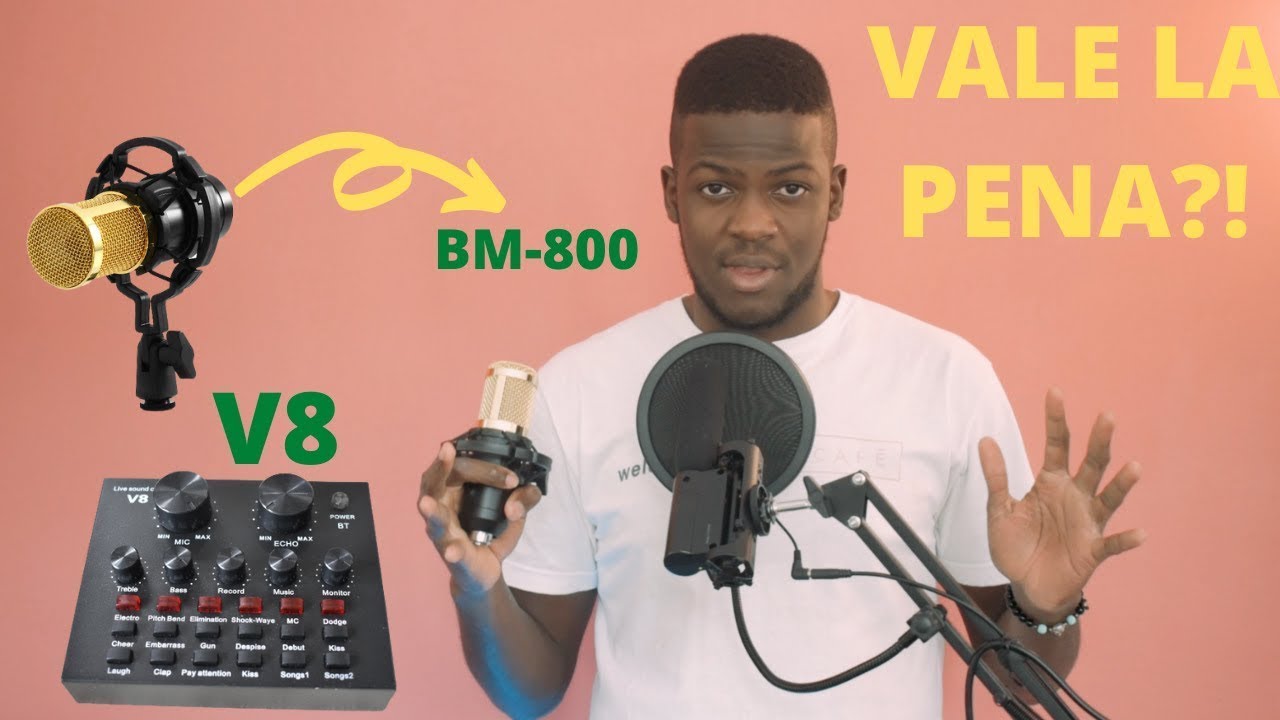 🎙️🎤  Micrófono omnidireccional barato ✅ / Análisis de micrófono BM800 y Tarjeta de sonido V8