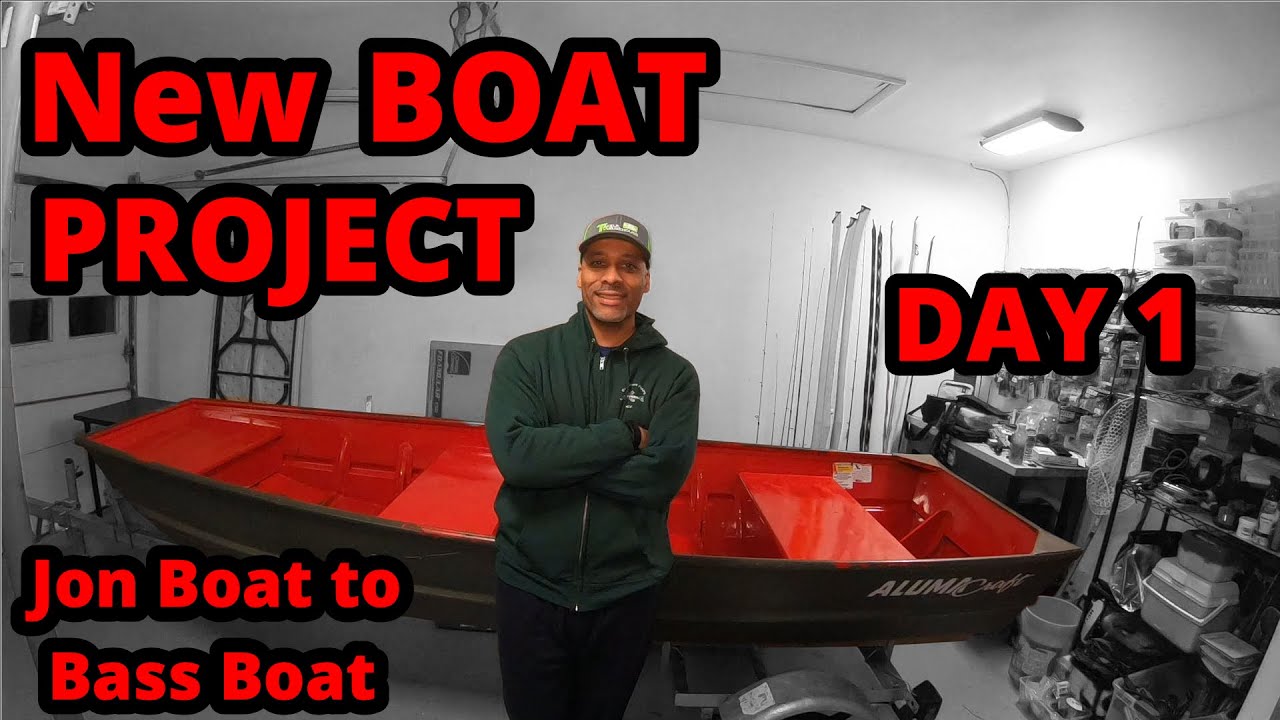 MY LIGHTEST BUILD EVER!!!  Alumacraft 1232 Jon Boat to Bass Boat Conversion - Day 1