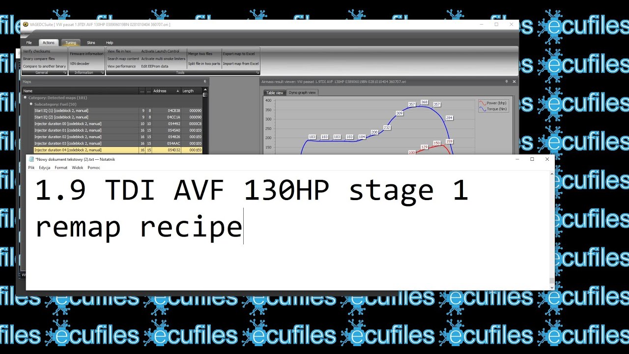 Рецепт 1.9 TDI AVF Stage 1!!! Очень рекомендую посмотреть, даже если вы настраиваете другой двига...