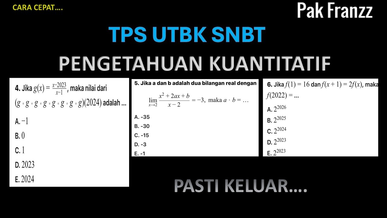 BOCORAN SOAL KUANTITATIF UTBK SNBT 2026