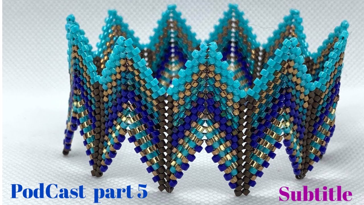 Peyote ZigZak Bileklik / PodCast Peyote ZigZag Bracelet / The Rick Rack Bangle / Takı Tasarım part 5