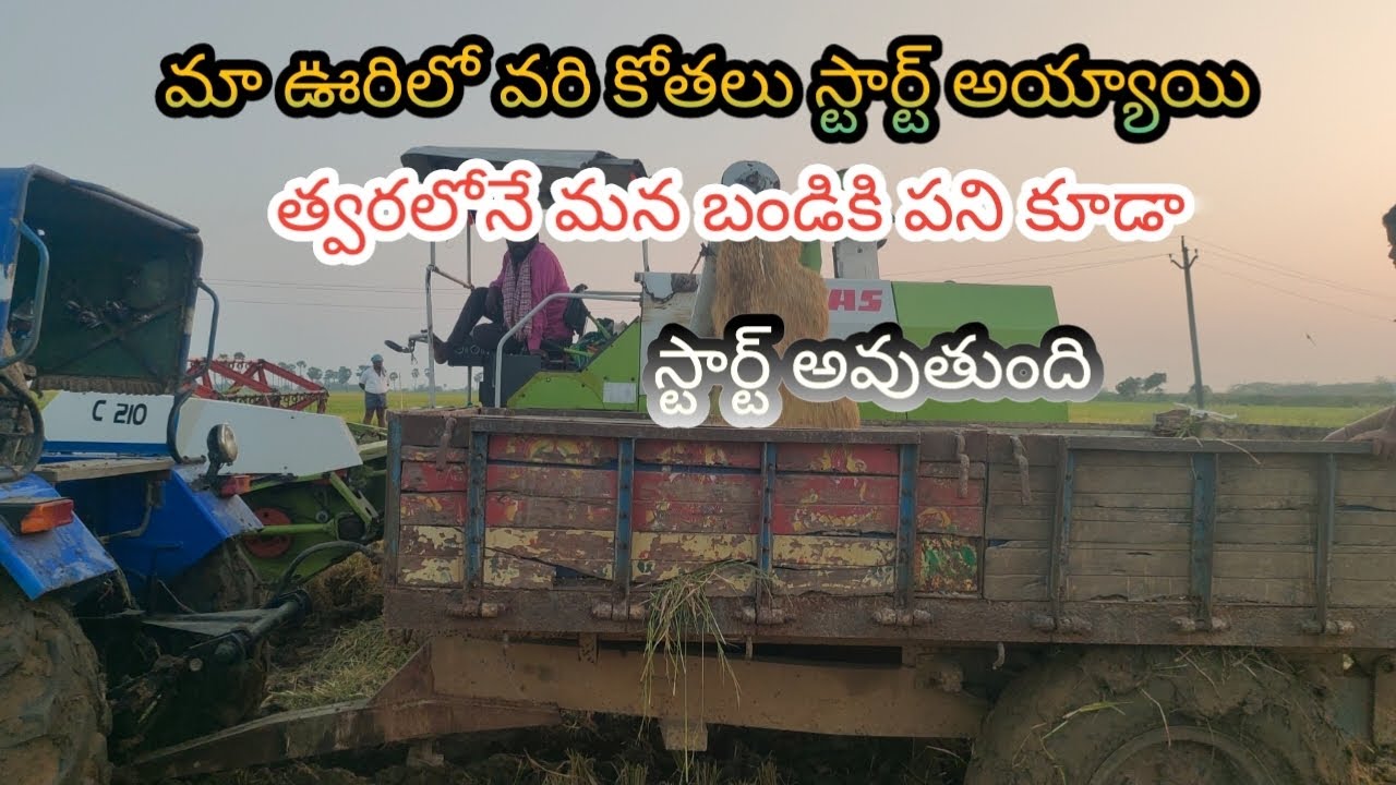 మా ఊరిలో వరి కోతలు స్టార్ట్  అయ్యాయి త్వరలోనే మన బండికి పని కూడా స్టార్ట్ అవుతుంది