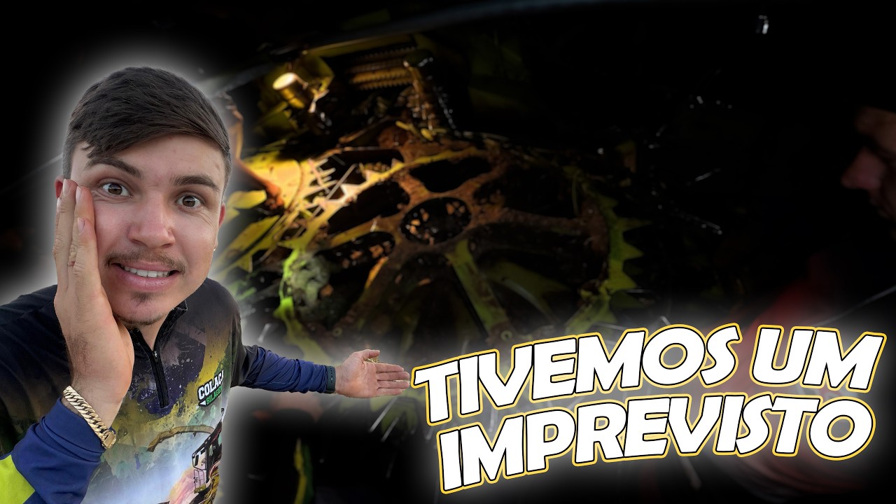 BATI A PLATAFORMA DA CLAAS JAGUAR NUM TOCO NO MEIO DA ROÇA!