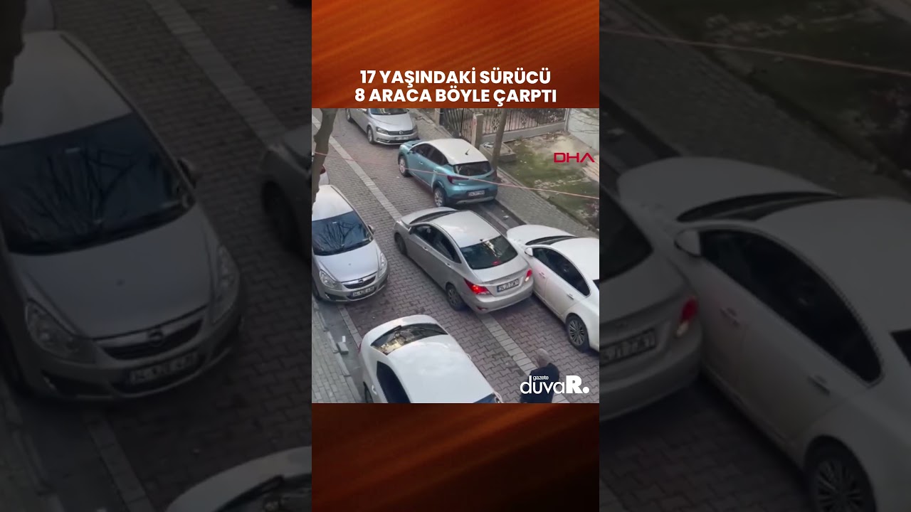 İstanbul Avcılar'da 17 yaşındaki s&uuml;r&uuml;c&uuml; 8 araca &ccedil;arptı #shorts