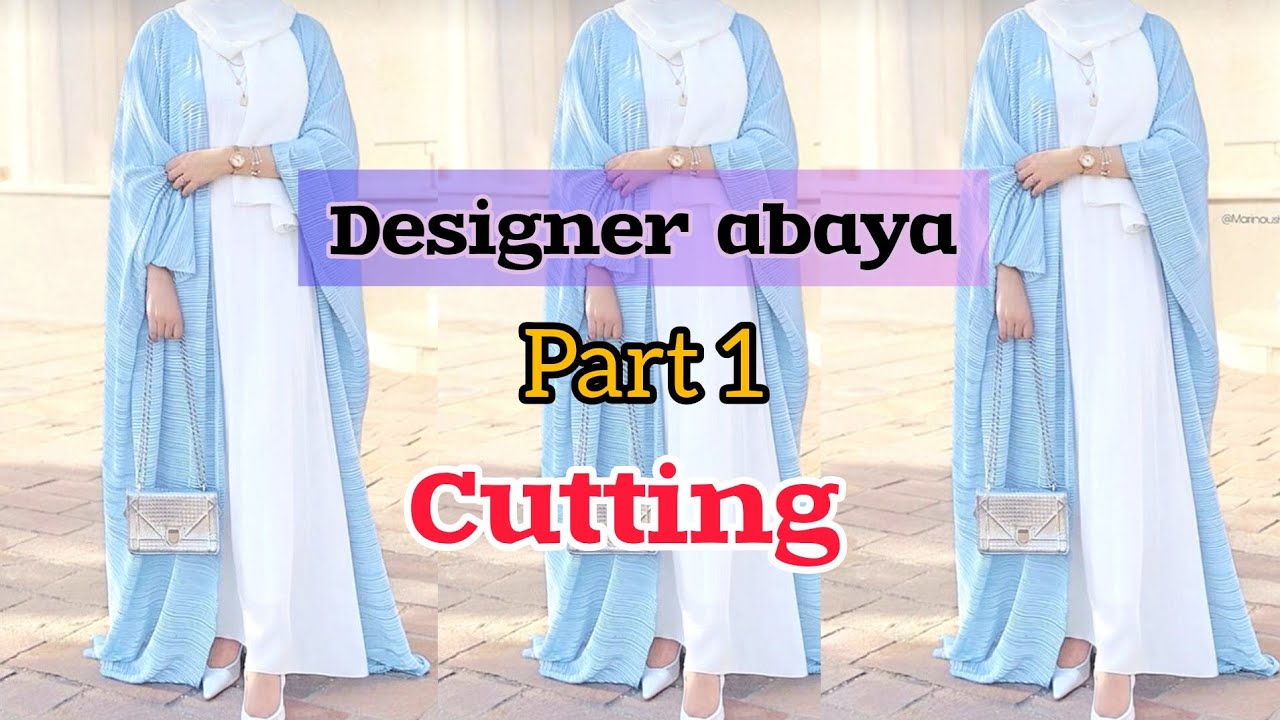 ✨ Designer Abaya Cutting Tutorial | Part 1 ✂️ | Easy & Stylish Abaya Design Making at Home ✨