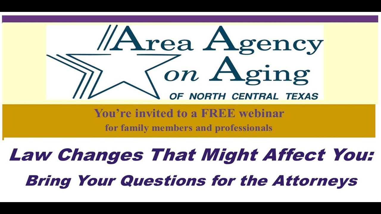 Law Changes That Might Affect You: Bring Your Questions for the Attorneys