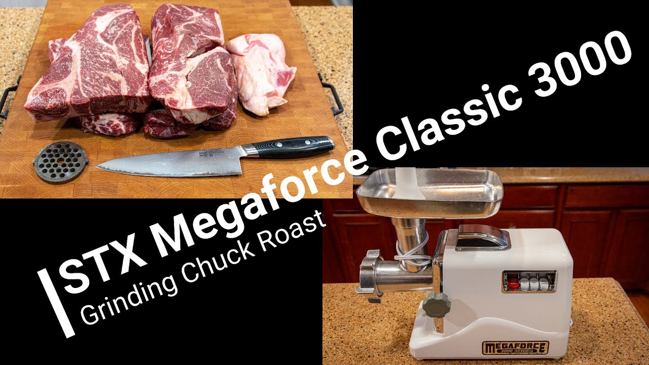 Измельчение лопаточной части говядины с помощью измельчителя STX Megaforce Classic 3000 для приго...