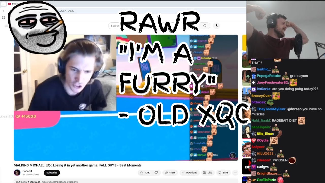 Forsen reacts to Malding Michael: xQc Losing in Fall Guys Compilation (GRABBERS)