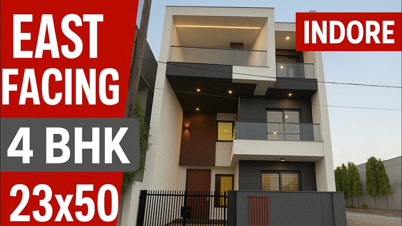 V214 || 4BHK luxury house for sale in indore || 23x50sqft house plan