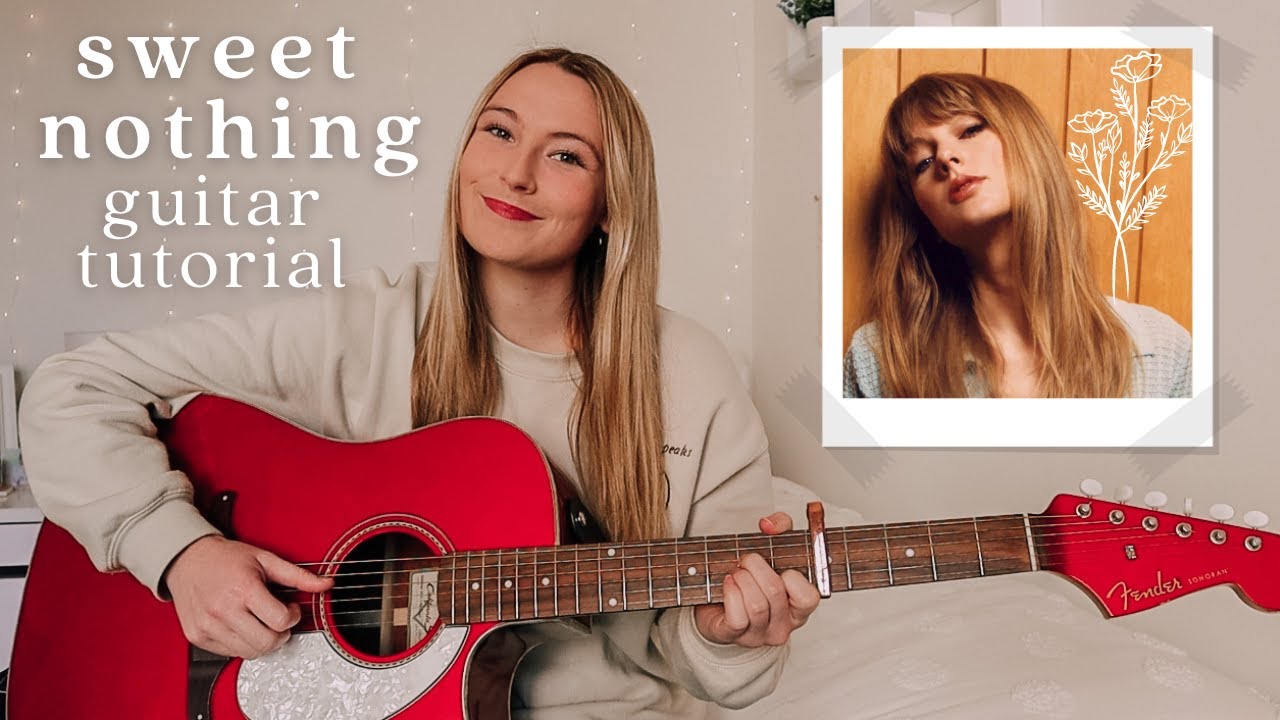 Taylor Swift Sweet Nothing Guitar Tutorial EASY CHORDS - Midnights // Nena Shelby