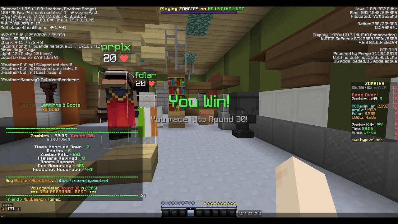 Hypixel Zombies: Dead End Normal Quad 22:06