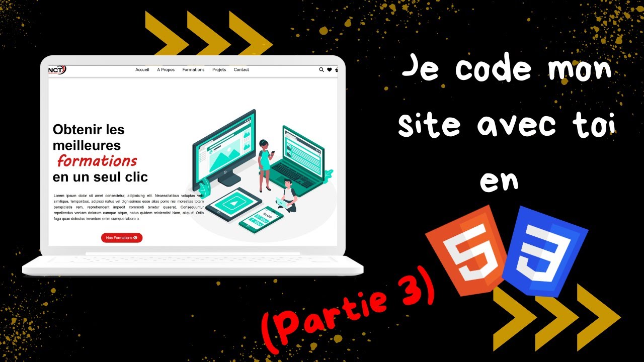 Créons le site NeneCyberTech avec le HTML et CSS - Page Formations (partie 3)