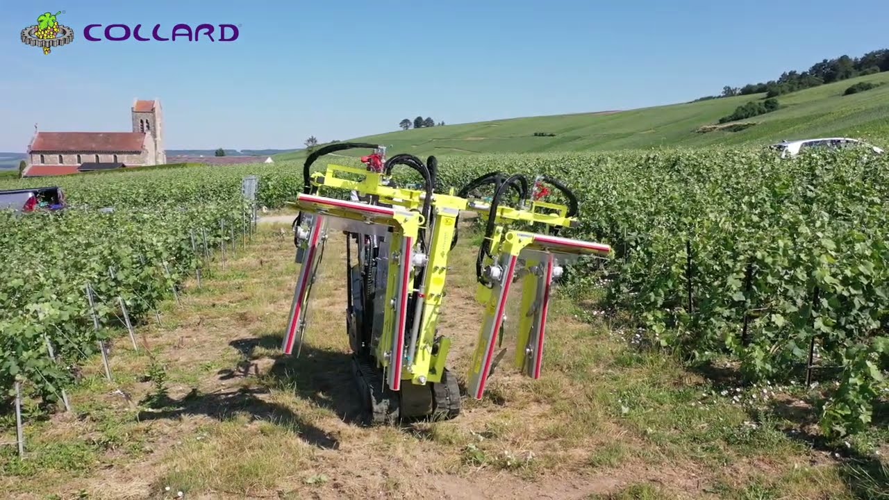 Rogneuse COLLARD PROFILMATIC P3200C - 2 rangs complets sur chenillard / COLLARD 2-row vine trimmer