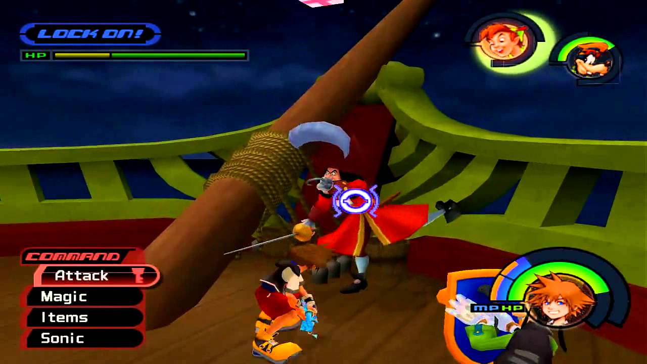Kingdom Hearts 1] Neverland, Boss Battle with Captain Hook PCSX2
